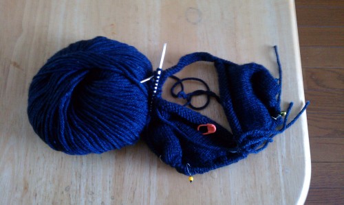 The beginning of all sweaters - yarn snot.